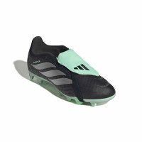 adidas Predator Club FT Gras / Kunstgras Voetbalschoenen (MG) Kids Zwart Zilver Mintgroen