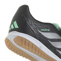adidas Predator Club FT Zaalvoetbalschoenen (IN) Kids Zwart Zilver Mintgroen