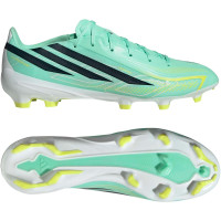 adidas F50 Hyperfast League Gras Voetbalschoenen (FG) Mintgroen Zwart Wit
