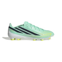 adidas F50 Hyperfast League Gras Voetbalschoenen (FG) Mintgroen Zwart Wit