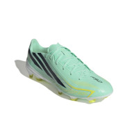 adidas F50 Hyperfast League Gras Voetbalschoenen (FG) Mintgroen Zwart Wit