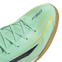 adidas F50 Hyperfast League Zaalvoetbalschoenen (IN) Mintgroen Zwart Wit