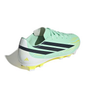 adidas F50 Hyperfast Club Gras / Kunstgras Voetbalschoenen (MG) Kids Mintgroen Zwart Wit