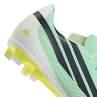 adidas F50 Hyperfast Club Gras / Kunstgras Voetbalschoenen (MG) Kids Mintgroen Zwart Wit