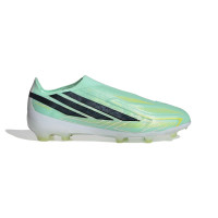 adidas F50 Hyperfast Elite Veterloze Gras Voetbalschoenen (FG) Kids Mintgroen Zwart Wit