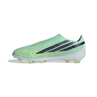 adidas F50 Hyperfast Elite Veterloze Gras Voetbalschoenen (FG) Kids Mintgroen Zwart Wit