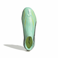adidas F50 Hyperfast Elite Veterloze Gras Voetbalschoenen (FG) Kids Mintgroen Zwart Wit
