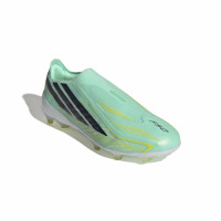 adidas F50 Hyperfast Elite Veterloze Gras Voetbalschoenen (FG) Kids Mintgroen Zwart Wit