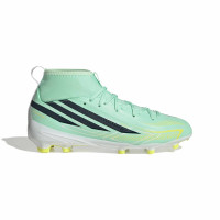 adidas F50 Hyperfast League Mid Gazon Naturel Chaussures de Foot (FG) Enfants Vert Menthe Noir Blanc