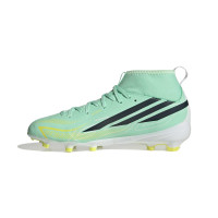 adidas F50 Hyperfast League Mid Gazon Naturel Chaussures de Foot (FG) Enfants Vert Menthe Noir Blanc
