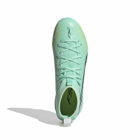 adidas F50 Hyperfast League Mid Gazon Naturel Chaussures de Foot (FG) Enfants Vert Menthe Noir Blanc