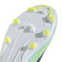 adidas F50 Hyperfast League Mid Gazon Naturel Chaussures de Foot (FG) Enfants Vert Menthe Noir Blanc