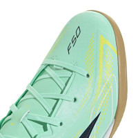 adidas F50 Hyperfast League Zaalvoetbalschoenen (IN) Kids Mintgroen Zwart Wit