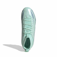 adidas F50 Sparkfusion League Mid Gras / Kunstgras Voetbalschoenen (MG) Kids Mintgroen Wit Blauw