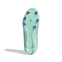 adidas F50 Sparkfusion League Mid Gras / Kunstgras Voetbalschoenen (MG) Kids Mintgroen Wit Blauw