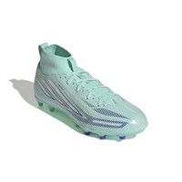 adidas F50 Sparkfusion League Mid Gras / Kunstgras Voetbalschoenen (MG) Kids Mintgroen Wit Blauw