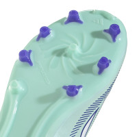 adidas F50 Sparkfusion League Mid Gras / Kunstgras Voetbalschoenen (MG) Kids Mintgroen Wit Blauw