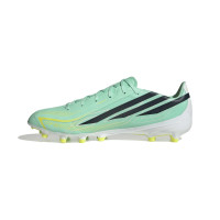 adidas F50 Hyperfast League Kunstgras Voetbalschoenen (AG) Mintgroen Zwart Wit