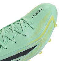 adidas F50 Hyperfast League Kunstgras Voetbalschoenen (AG) Mintgroen Zwart Wit