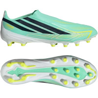 adidas F50 Hyperfast League Sans Lacets Gazon Artificiel Chaussures de Foot (AG) Vert Menthe Noir Blanc