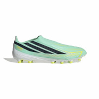 adidas F50 Hyperfast League Sans Lacets Gazon Artificiel Chaussures de Foot (AG) Vert Menthe Noir Blanc