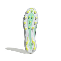 adidas F50 Hyperfast League Sans Lacets Gazon Artificiel Chaussures de Foot (AG) Vert Menthe Noir Blanc