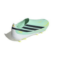 adidas F50 Hyperfast League Sans Lacets Gazon Artificiel Chaussures de Foot (AG) Vert Menthe Noir Blanc