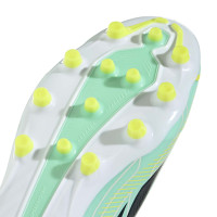 adidas F50 Hyperfast League Sans Lacets Gazon Artificiel Chaussures de Foot (AG) Vert Menthe Noir Blanc