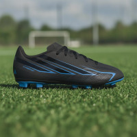 adidas F50 Hyperfast Club Gras / Kunstgras Voetbalschoenen (MG) Kids Zwart Zwart Blauw