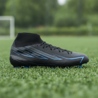 adidas F50 Hyperfast League Mid Gazon Naturel Chaussures de Foot (FG) Noir Noir Bleu