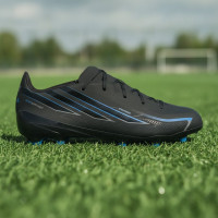 adidas F50 Hyperfast League Gazon Naturel Chaussures de Foot (FG) Enfants Noir Noir Bleu