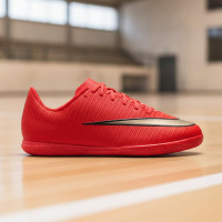 Nike Mercurial Vapor 17 Club Zaalvoetbalschoenen (IN) Kids Felrood Zwart Goud