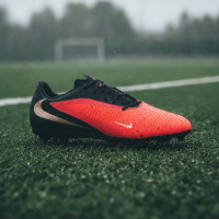 Nike Phantom 6 Low Academy IJzeren-Nop Voetbalschoenen (SG) Anti-Clog Zwart Felrood Goud