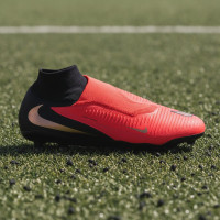 Nike Phantom 6 High Pro Kunstgras Voetbalschoenen (AG) Zwart Felrood Goud