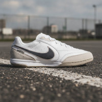 Nike Tiempo Streetgato Chaussures de Foot Street Blanc Beige Noir