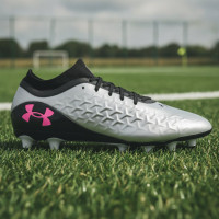 Under Armour Magnetico Pro 6 Gras Voetbalschoenen (FG) Zwart Metallic Silver Felroze