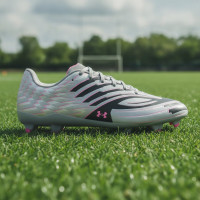 Under Armour Shadow Select 4 Gras Voetbalschoenen (FG) Grijs Zwart Roze