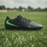 Nike Phantom 6 Low Academy Gazon Naturel Artificiel Chaussures de Foot (MG) Noir Vert Vif