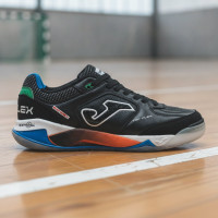 Joma Top Flex Plus Zaalvoetbalschoenen (IN) Zwart Wit Groen Oranje Blauw
