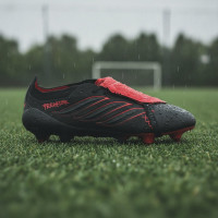 adidas Predator Elite FT L-Tech IJzeren-Nop Voetbalschoenen (SG) Zwart Zwart Rood