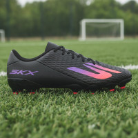 Skechers SKX_2 Low Club Gras / Kunstgras Voetbalschoenen (MG) Zwart Paars Neon