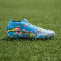 PUMA Future 9 Ultimate ADV Gras Voetbalschoenen (FG) Felblauw Felroze Neongroen
