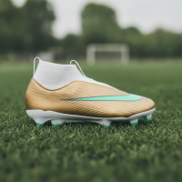 Nike Zoom Mercurial Superfly 11 Academy Gazon Naturel Artificiel Chaussures de Foot (MG) Tout-Petits Doré Vert Blanc