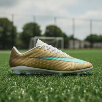 Nike Zoom Mercurial Superfly 11 Pro Gazon Naturel Chaussures de Foot (FG) Doré Vert Blanc