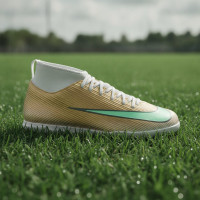Nike Mercurial Superfly 11 Mbappé Club Zaalvoetbalschoenen (IN) Kids Goud Groen Wit