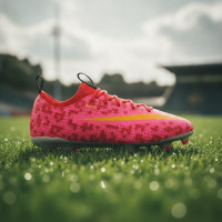 Nike Mercurial Vapor 17 Academy x LEGO® Gazon Naturel Chaussures de Foot (FG) Enfants Rouge Rose Orange