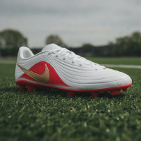 Nike Tiempo Maestro Club Gras / Kunstgras Voetbalschoenen (MG) Wit Felrood Goud