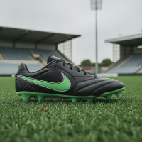 Nike Tiempo Ligera Pro Gras Voetbalschoenen (FG) Zwart Felgroen Zilvergrijs