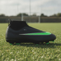 Nike Zoom Mercurial Superfly 11 Academy Gazon Naturel Artificiel Chaussures de Foot (MG) Enfants Noir Vert Vif Gris Argenté