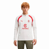 Survêtement à 1/4 fermeture éclair PUMA AC Milan 2026-2027 gris clair vert foncé rouge blanc